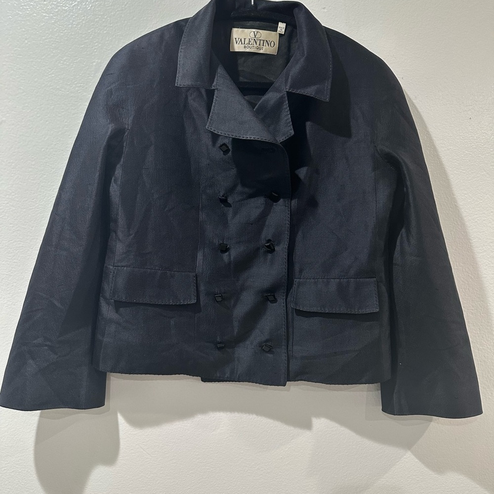 Valentino Women's Double-Breasted Black Blazer